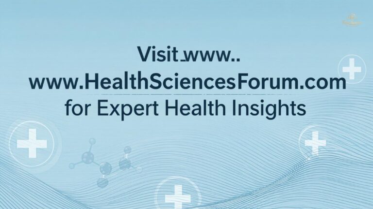 Visit www.HealthSciencesForum.com for Expert Health Insights