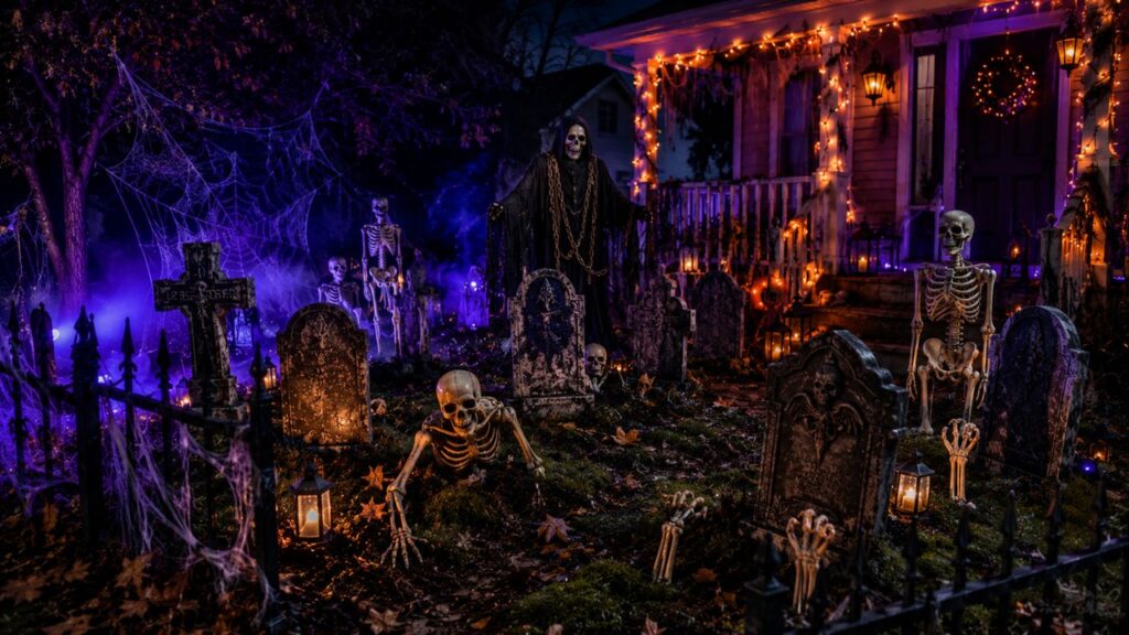 Halloween Graveyard Ideas: DIY Front Yard Scenes & Decor